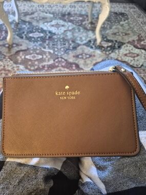 Kate Spade New York Brown Leather Wristlet